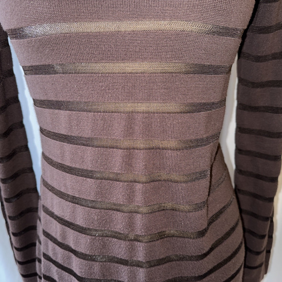Tommy Bahama Brown Striped Mesh Sweater Size XS - Picture 4 of 14